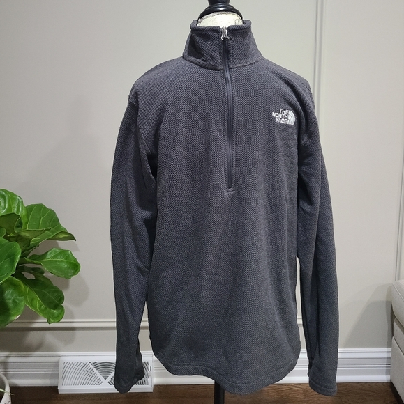 The North Face textured fleece men's pullover size M 1/4zip - Picture 1 of 7